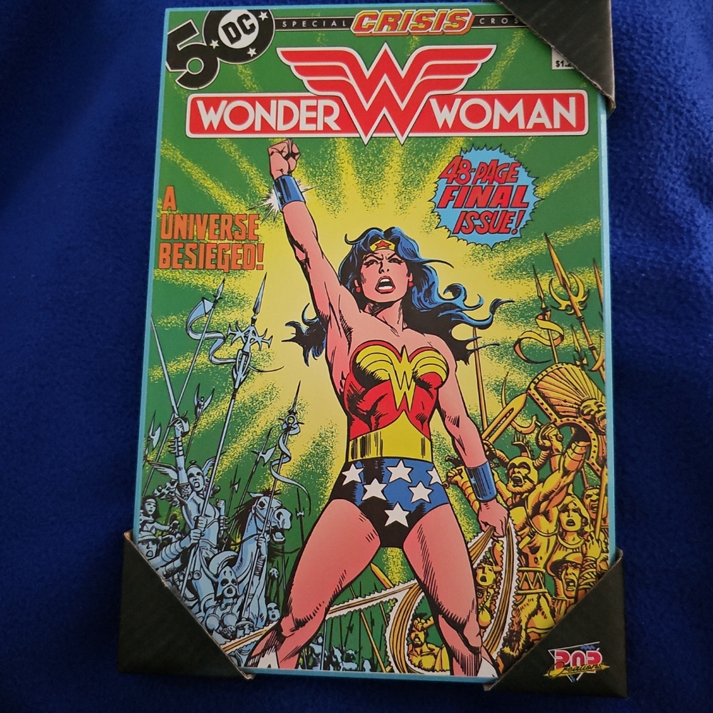 Wonder Woman Comic Wood Wall Art Home Decoration Theater Media Room Man Cave
